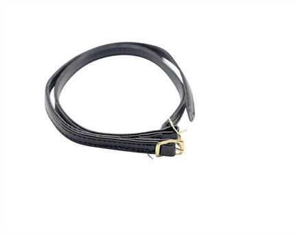 SHOE DOCTOR STRAP FOR SHOE BUCKLE GILT PATENT BLACK PATENT 7MM