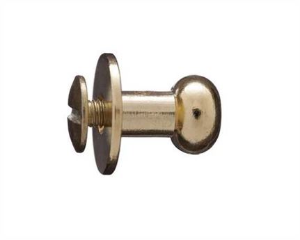 BAG DOCTOR SCREW IN POUCH STUD GILT 12X12MM PLUS SCREWS