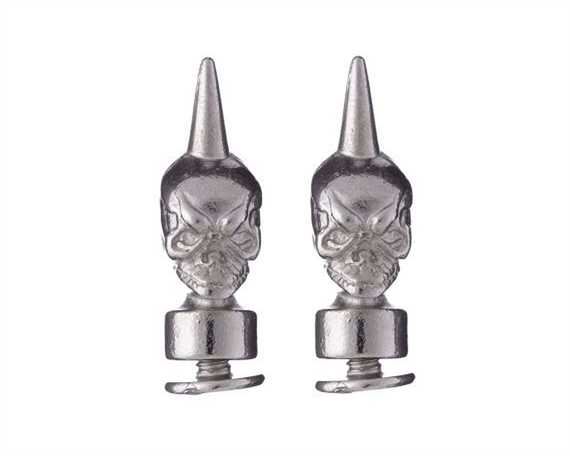 BAG DOCTOR SCREW-IN SKULL ROCKET STUD NICKEL PLATED 30MM