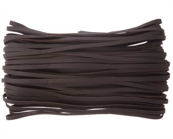 KANGAROO LACING FLAT 3MM DARK BROWN 20M AUSTRALIAN MADE