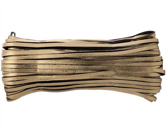 KANGAROO LACING FLAT 3MM GOLD 20M HANK AUSTRALIAN MADE