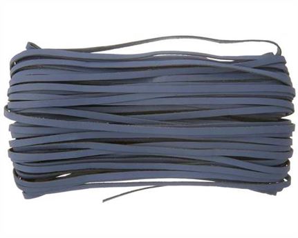 KANGAROO LACING FLAT 3MM LIGHT BLUE 23M HANK AUSTRALIAN MADE