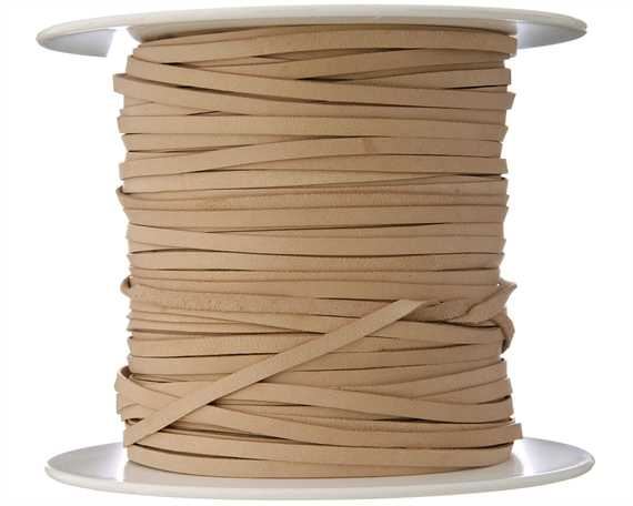 KANGAROO LACING FLAT 3MM NATURAL 100M ROLL AUSTRALIAN MADE