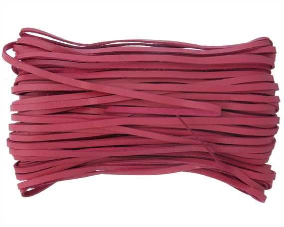 KANGAROO LACING FLAT 3MM PINK 20M AUSTRALIAN MADE