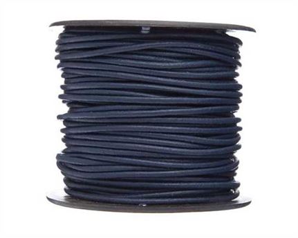 ROUND LEATHER THONGING 2MM #007 PACIFIC 25M SPOOL