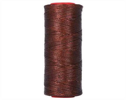 THREAD BRAIDED WAXED POLY 1MM MEDIUM BROWN 100G SPOOL