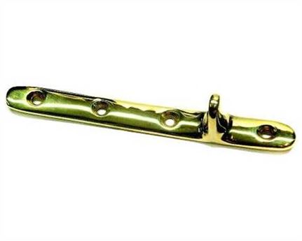 TUG STOP STRAIGHT BRASS 6'' (PAIR)