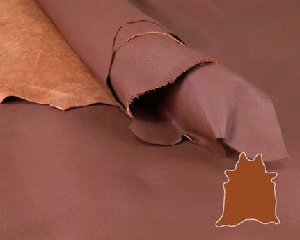 VERMANI PELLI LATINI WALNUT UPHOLSTERY LEATHER FULL HIDE 