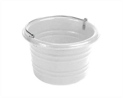 STUBBS JUMBO FEED/WATER BUCKET WHITE