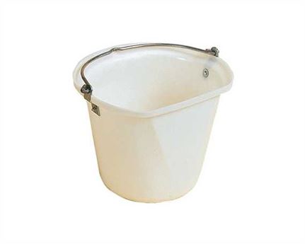 STUBBS FLAT SIDE HANGING BUCKET WHITE- 4 GALLONS/18 LITRES