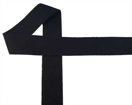 WEBBING BINDING COTTON (PER L/MTR) 38MM BLACK