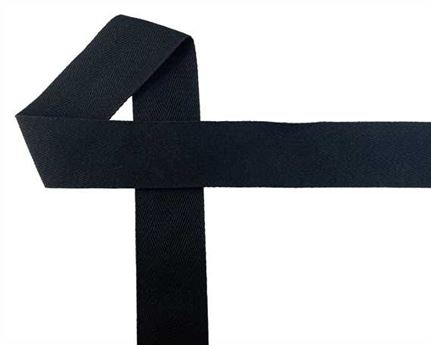WEBBING BINDING COTTON (PER L/MTR) 50MM BLACK