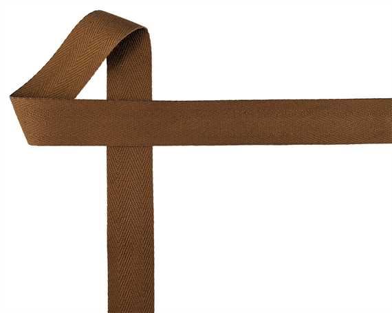 WEBBING BINDING COTTON (PER L/MTR) 32MM BROWN