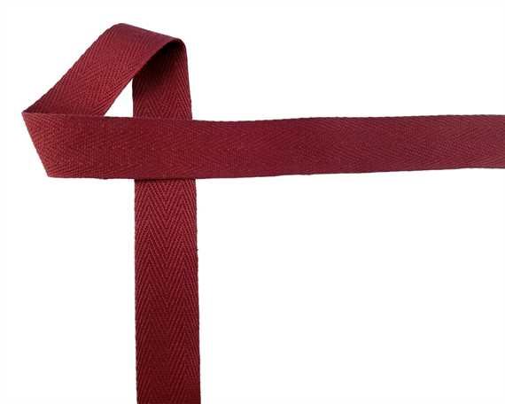 WEBBING BINDING COTTON (PER L/MTR) 25MM BURGUNDY