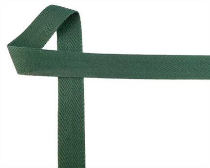 WEBBING BINDING COTTON (PER L/MTR) G88 BOTTLE GREEN 25MM