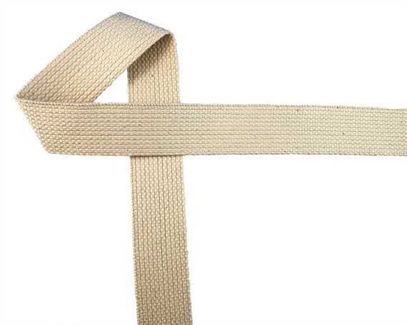 WEBBING  COTTON 202 (PER L/MTR) NATURAL 38MM