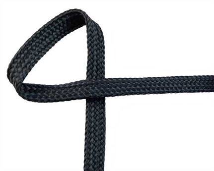 WEBBING DOG LEAD BLACK 7MM (PER L/MTR)