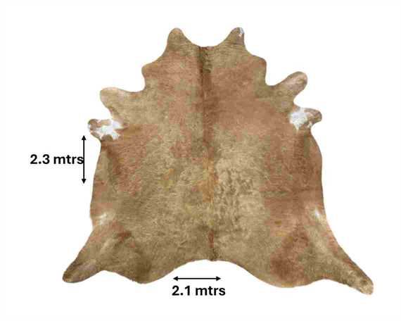  COWHIDE RUG SOLID BEIGE LARGE (rug pictured sent) Free Delivery!