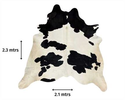  COWHIDE RUG BLACK & WHITE LARGE (rug pictured sent) Free Delivery!