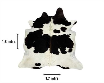  COWHIDE RUG BLACK & WHITE small (rug pictured sent) Free Delivery!
