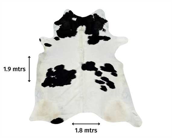  COWHIDE RUG BLACK & WHITE small (rug pictured sent) Free Delivery!