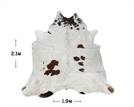  COWHIDE RUG BROWN & WHITE LARGE (rug pictured sent) Free Delivery!