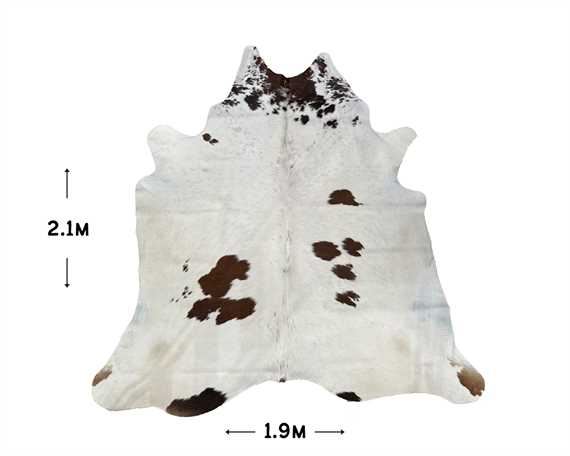  COWHIDE RUG BROWN & WHITE LARGE (rug pictured sent) Free Delivery!