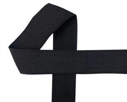 WEBBING BINDING POLYPROPELENE BLACK 50MM (PER L/MTR)