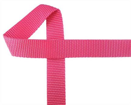 WEBBING POLYPROPELENE PINK 25MM (PER L/MTR)