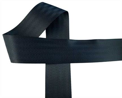 WEBBING SEAT BELT (PER L/MTR) POLYESTER BLACK 50MM