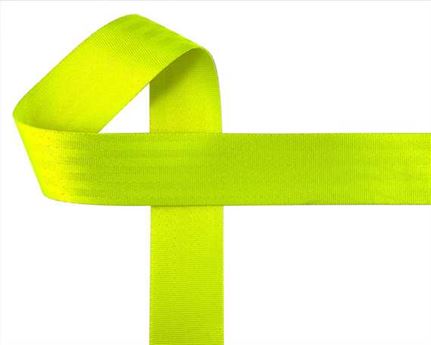 WEBBING SEAT BELT (PER L/MTR) POLYESTER FLUORO YELLOW Y01 50MM