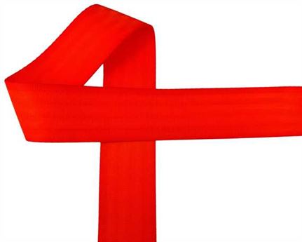 WEBBING SEAT BELT (PER L/MTR) POLYESTER ORANGE 50MM