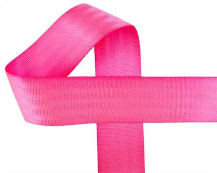 WEBBING SEAT BELT (PER L/MTR) POLYESTER PINK 50MM