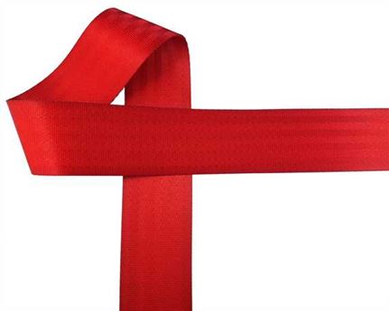 WEBBING SEAT BELT (PER L/MTR) POLYESTER RED 50MM