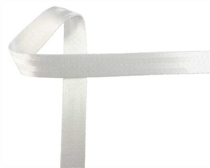 WEBBING SEAT BELT (PER L/MTR) POLYESTER WHITE 25MM