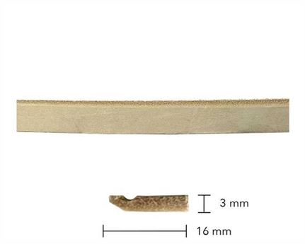 WELTING 16MM LEATHER NATURAL (PER L/MTR)