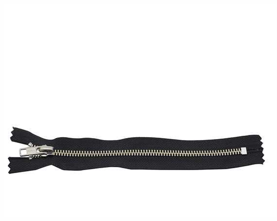 ZIP CLOSED END #5 NICKEL BLACK TAPE 55 CM