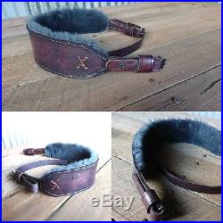 100% Leather, Wool Lined Rifle Slings