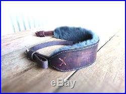 100% Leather, Wool Lined Rifle Slings