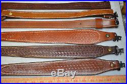10 Safariland Cobra and Various Other Quality Leather Rifle Slings
