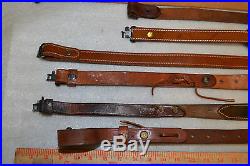 10 Safariland Cobra and Various Other Quality Leather Rifle Slings