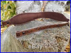 $129.00 Brown Snakeskin 3-D Diamond Western Style Leather Rifle Sling