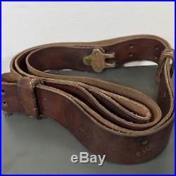1903/Krag/Trapdoor Rock Island Leather Rifle Sling Inspector Marked E. H. S