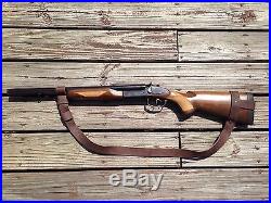 1 1/4 Leather NO DRILL Rifle Sling For Henry Rifles. Brown Leather