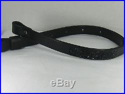 1 Handmade Genuine Leather Rifle Sling RUGER Black