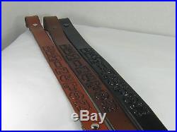 1 Handmade Leather Rifle Sling REMINGTON Tan color
