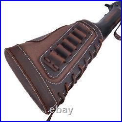 1 Set Leather Rifle Buttstock Holder +Matched Gun Sling +Swivels. 45/70.308.44