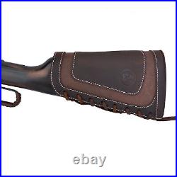 1 Set Rifle Buttstock Leather Holder. 308.45/70.44MAG 410GA With Gun Sling