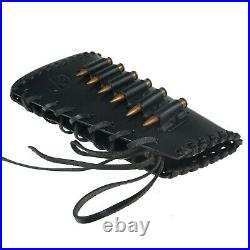 1 Sets Leather Rifle Buttstock Shell Holder with Gun Ammo Sling. 45-70 308 30-06
