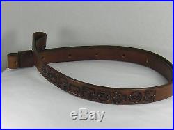 1 inch wide Handmade Genuine Leather Rifle Sling REMINGTON Brown